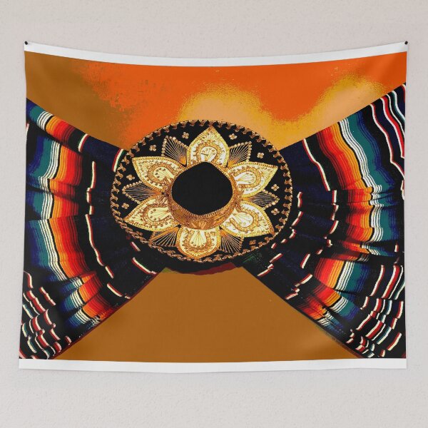 Item preview, Sombrero and Blanket on Orange Wall designed and sold by William E Lopez.