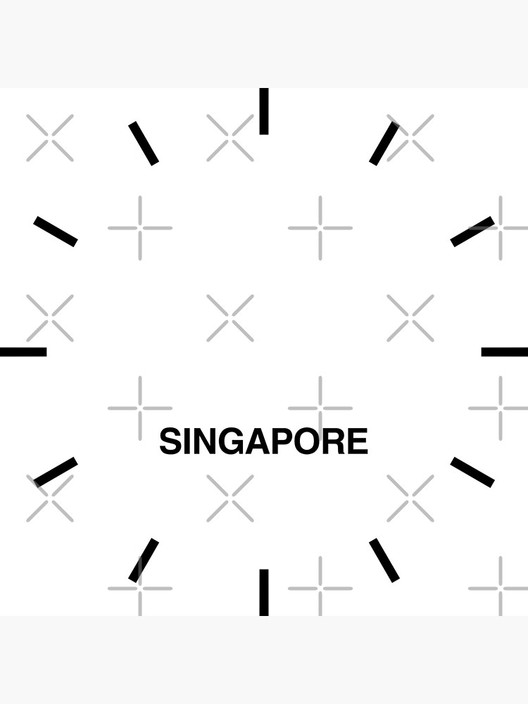 "Singapore Time Zone Newsroom Wall Clock" Clock for Sale by bluehugo