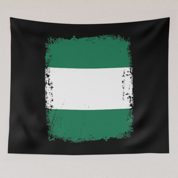 Artikelvorschau, Nigeria Flag Distressed entworfen und verkauft von rafaeltto.