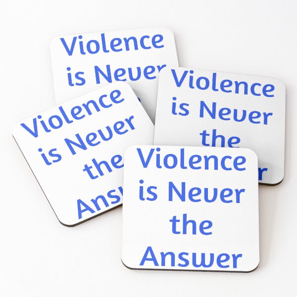 Item preview, Violence is Never the Answer designed and sold by MiaRose85.