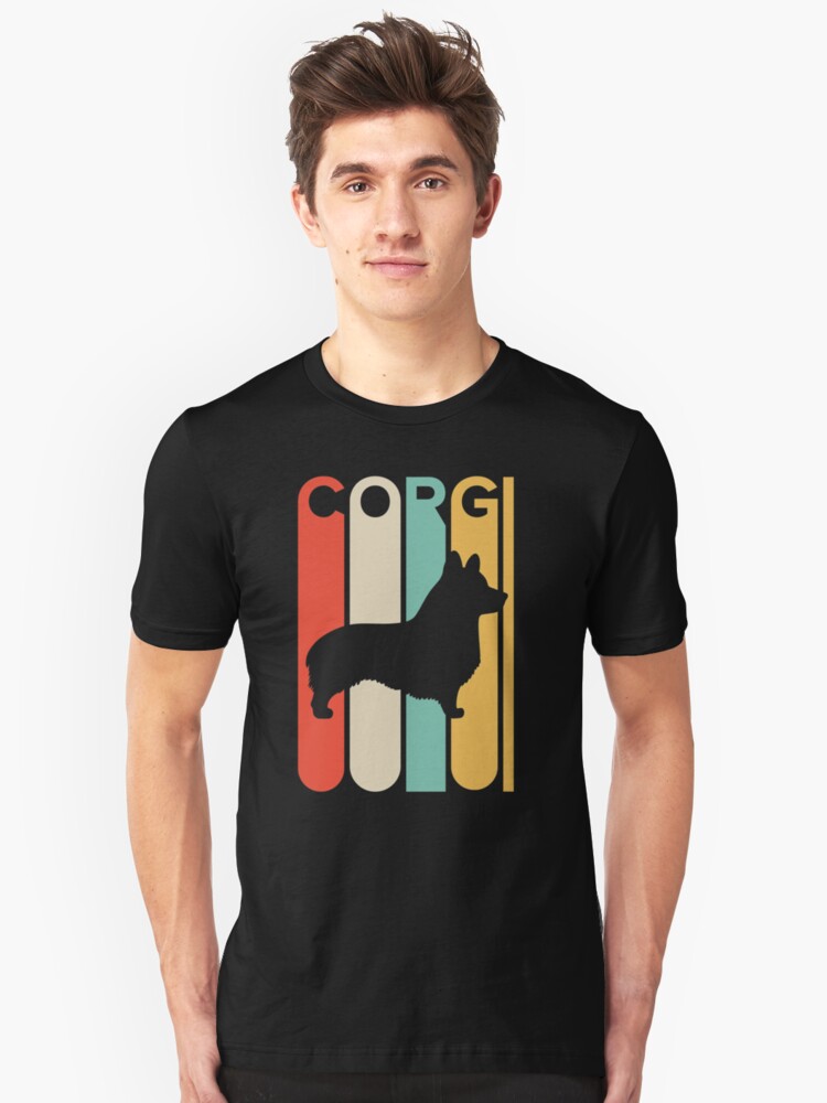 Alternate view of Vintage Style Corgi Silhouette Shirt Slim Fit T-Shirt