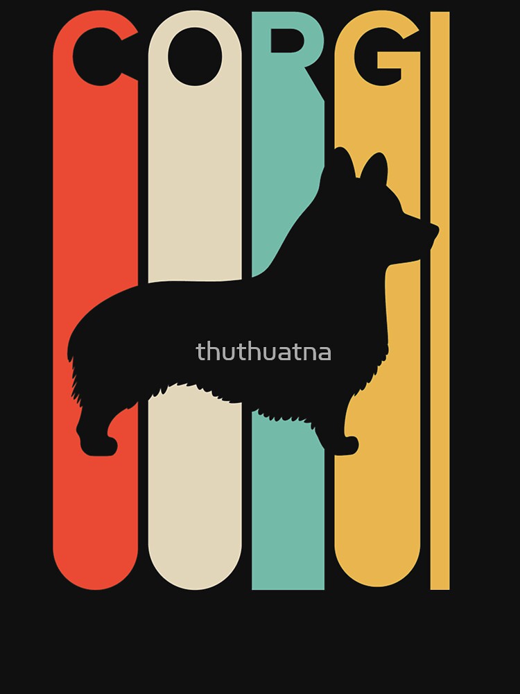 Vintage Style Corgi Silhouette Shirt by thuthuatna
