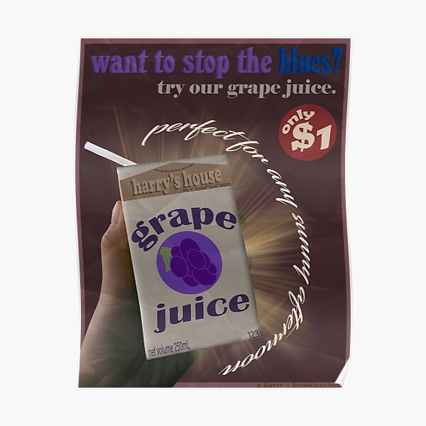 "Grape juice harry styles poster" Poster for Sale by demjinn Redbubble