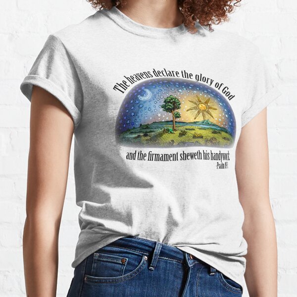 Flat Earth - Psalm 19:1 (The Firmament) White Classic T-Shirt