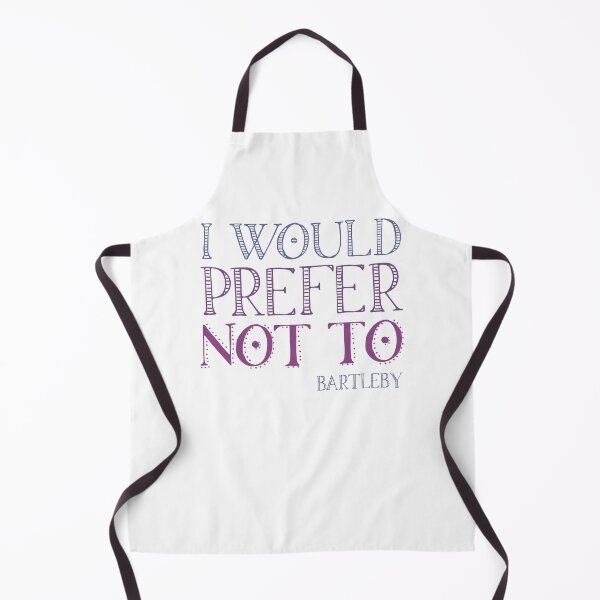 Item preview, "I would prefer not to" - book quote, Bartleby the Scrivener, Melville (purple text) designed and sold by Ofeefee.