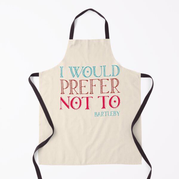 Item preview, "I would prefer not to" - book quote, Bartleby the Scrivener, Melville (teal + pink text) designed and sold by Ofeefee.