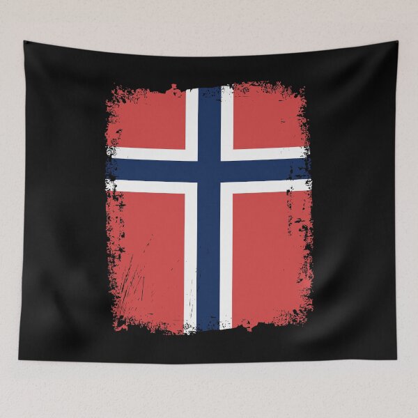 Artikelvorschau, Norway Flag Distressed entworfen und verkauft von rafaeltto.