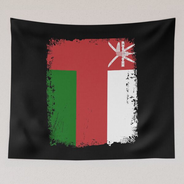 Item preview, Oman Flag Distressed designed and sold by rafaeltto.