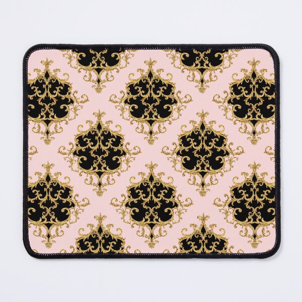 Item preview, Flourish Ornamental Damask Gold Black Pink Pattern - Baroque Patterns designed and sold by antevasinart.