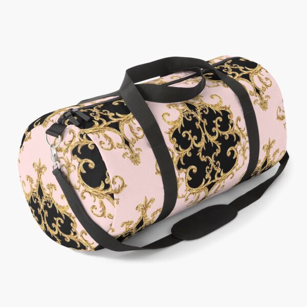 Item preview, Flourish Ornamental Damask Gold Black Pink Pattern - Baroque Patterns designed and sold by antevasinart.