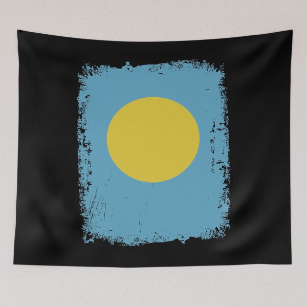 Item preview, Palau Flag Distressed designed and sold by rafaeltto.