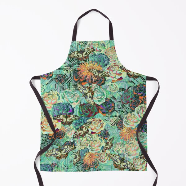 Item preview, Psychedelic chinoiserie butterfly garden pearlescent jade designed and sold by Ruth Cadioli.