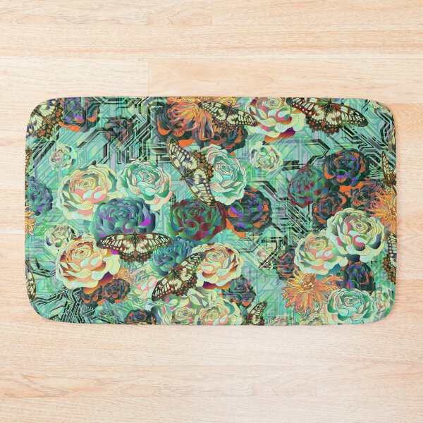Item preview, Psychedelic chinoiserie butterfly garden pearlescent jade designed and sold by Ruth Cadioli.