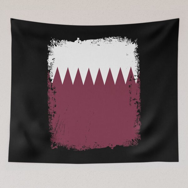 Item preview, Qatar Flag Distressed designed and sold by rafaeltto.