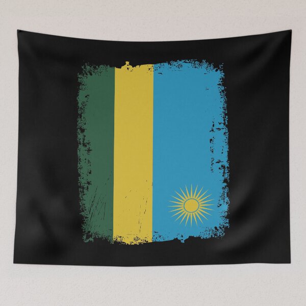 Item preview, Rwanda Flag Distressed designed and sold by rafaeltto.
