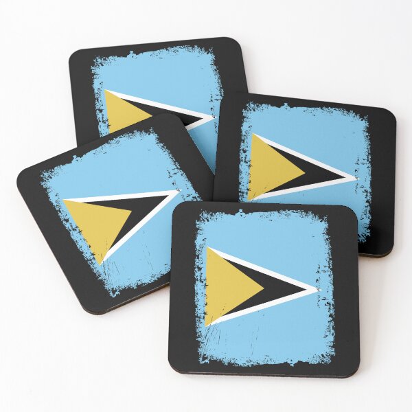Item preview, Saint Lucia Flag Distressed designed and sold by rafaeltto.