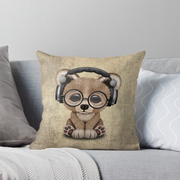 Item preview, Cute Baby Bear Dj Wearing Headphones designed and sold by JeffBartels.