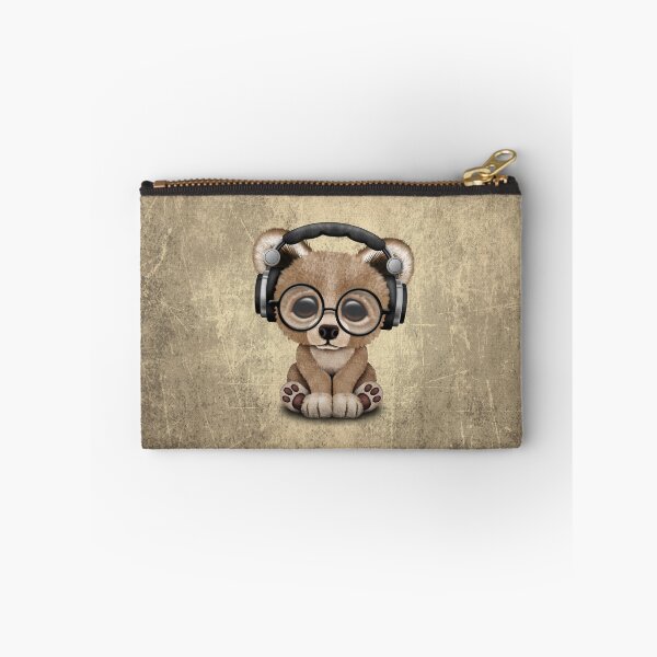 Item preview, Cute Baby Bear Dj Wearing Headphones designed and sold by JeffBartels.
