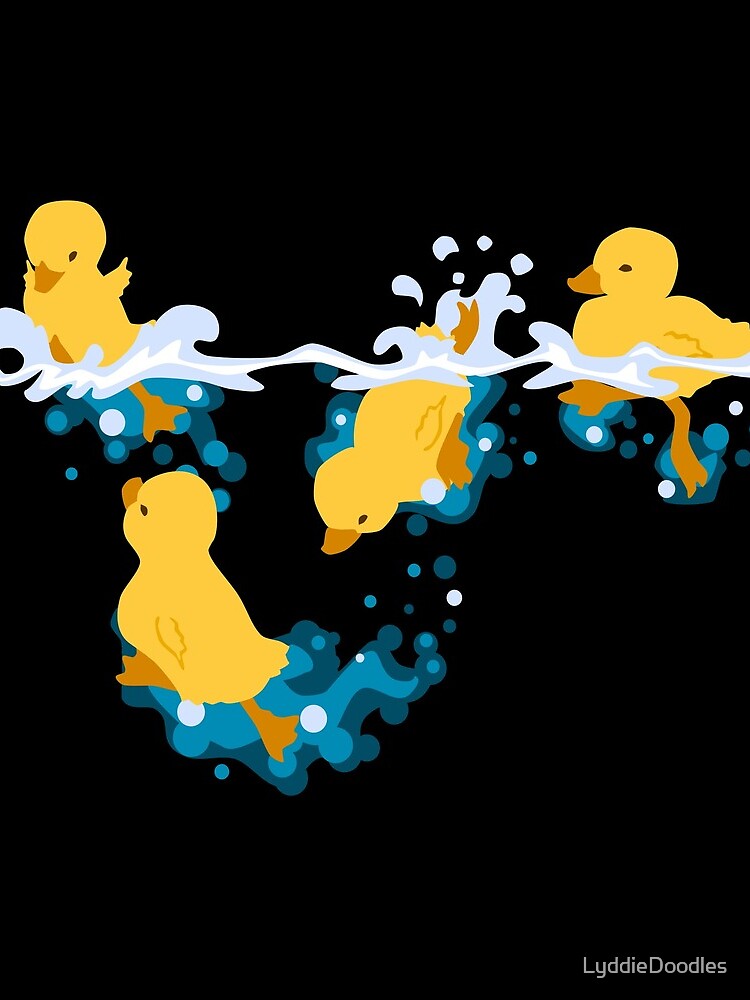 Happy Splashing Ducklings by LyddieDoodles