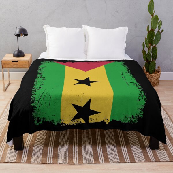 Item preview, São Tomé and Príncipe Flag Distressed designed and sold by rafaeltto.
