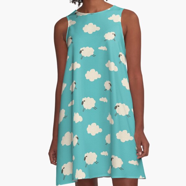 Sheep Clouds and Cloud Sheep A-Line Dress