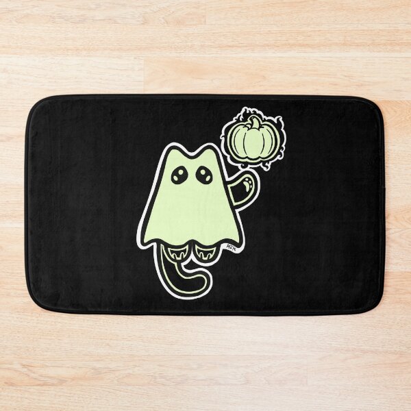 Item preview, Little Ghost Cat with a Pumpkin designed and sold by RJKpoyp.