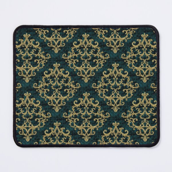 Item preview, Ornamental Damask Velvet Gold Green Pattern - Velvet Baroque Patterns designed and sold by antevasinart.