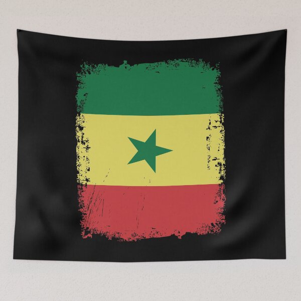 Item preview, Senegal Flag Distressed designed and sold by rafaeltto.