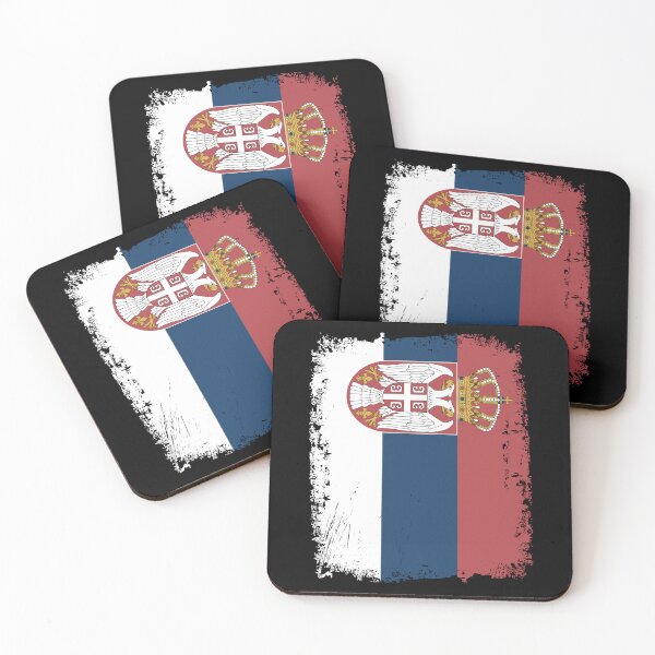 Item preview, Serbia Flag Distressed designed and sold by rafaeltto.