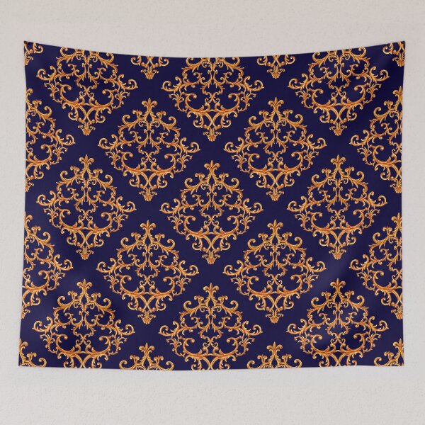 Aperçu de l'œuvre S'Épanouir Ornement Damassé Motif Or - Motifs Baroques créée et vendue par antevasinart.