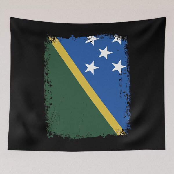 Item preview, Solomon Islands Flag Distressed designed and sold by rafaeltto.
