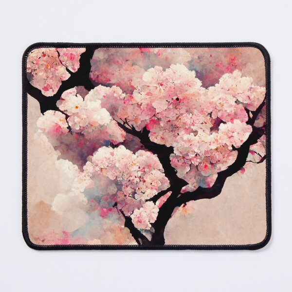 Item preview, cherry blossom mountain background designed and sold by ShopThousand.