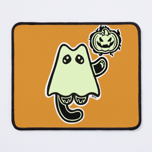 Item preview, Little Ghost Cat with a Jack O' Lantern designed and sold by RJKpoyp.