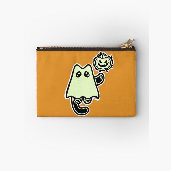 Item preview, Little Ghost Cat with a Jack O' Lantern designed and sold by RJKpoyp.