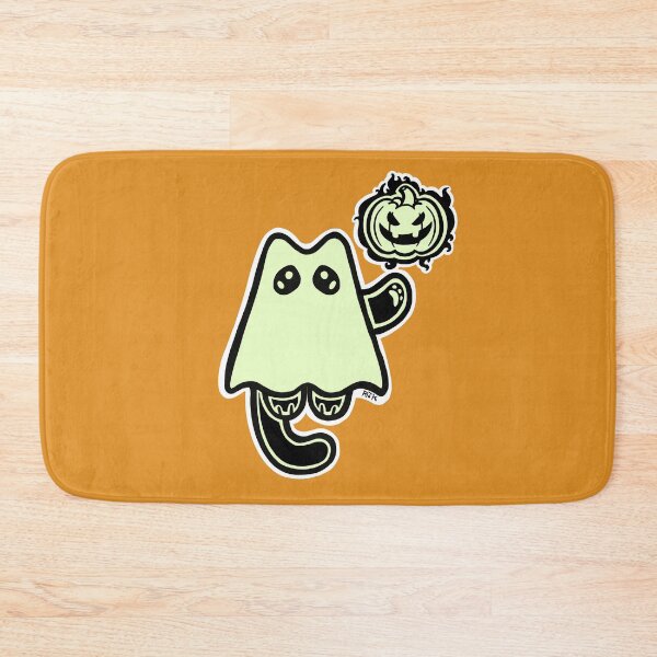 Item preview, Little Ghost Cat with a Jack O' Lantern designed and sold by RJKpoyp.