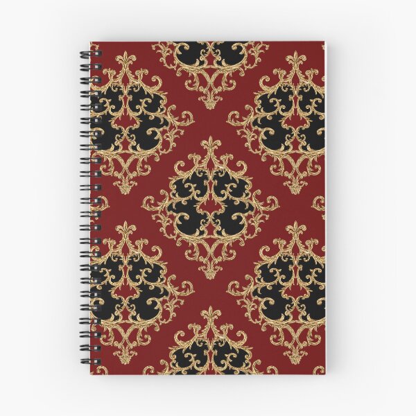 Aperçu de l'œuvre Flourish Ornement Damassé Or Noir Motif - Motifs Baroques créée et vendue par antevasinart.