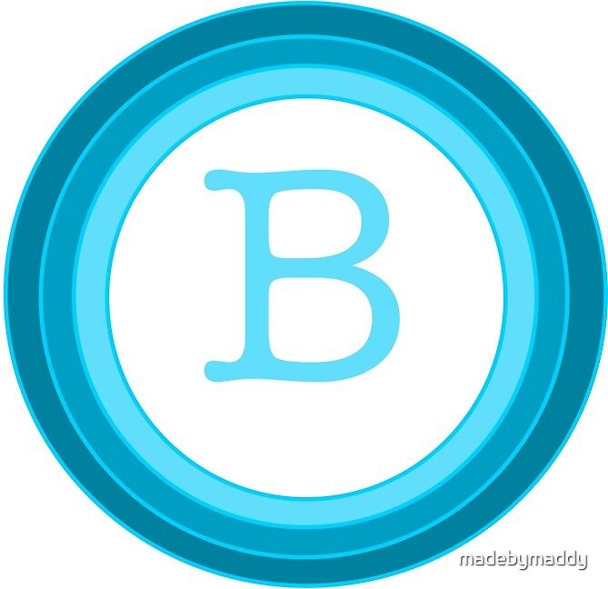  Blue Letter B By Madebymaddy Redbubble