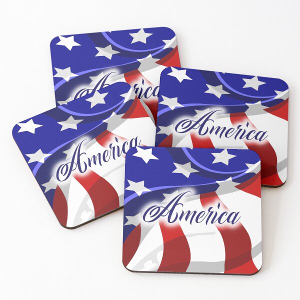 Item preview, America with a Stars and Stripes background designed and sold by AmericaFreedom.
