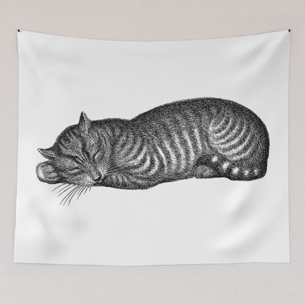 Item preview, Vintage Sleeping Cat  designed and sold by red-mode.