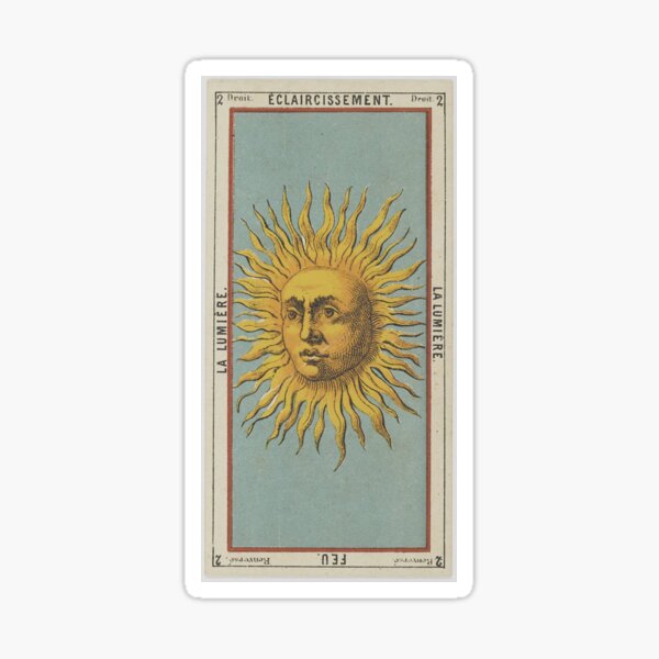 Vista previa del artículo con la obra «Carta del Sol del Tarot del Sol Vintage», diseñado y vendido por red-mode.