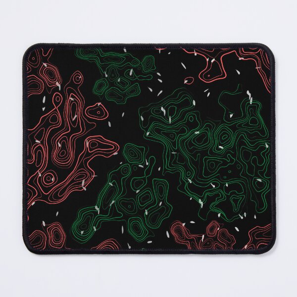 Item preview, Topography patterns in red and green designed and sold by andrasdesignssss.