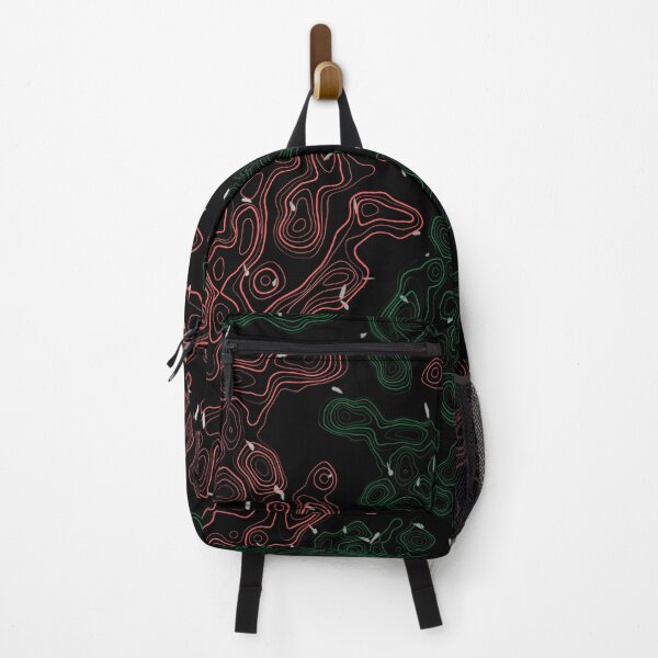 Item preview, Topography patterns in red and green designed and sold by andrasdesignssss.