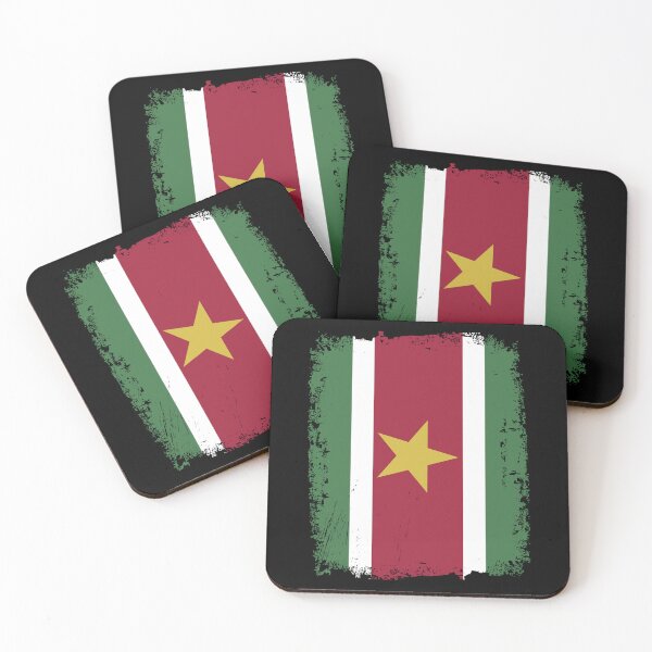 Item preview, Suriname Flag Distressed designed and sold by rafaeltto.