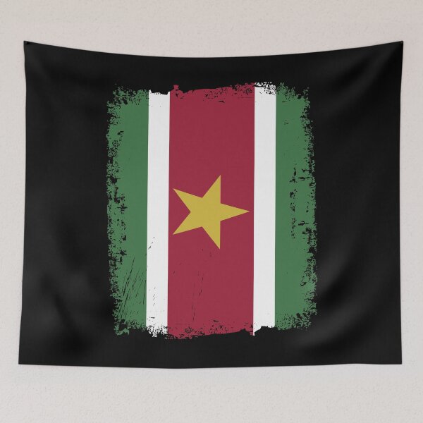 Item preview, Suriname Flag Distressed designed and sold by rafaeltto.