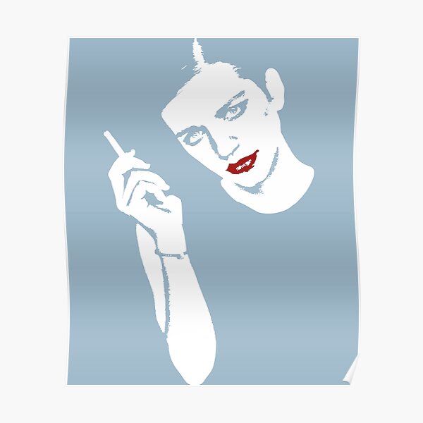 Cool Androgynous Looks Sexually Open Words Brian Smoking Red Lips Classic Fans Poster For Sale 6704