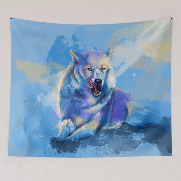 Item preview, Awaken the Wolf - wild animal painting designed and sold by Flo Art Studio.
