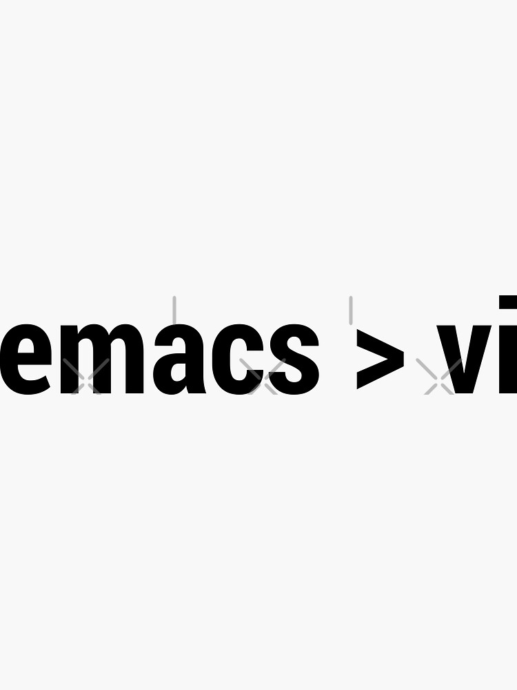 emacs greater than vi - Code Editor Flame War - Black Text Design by geeksta