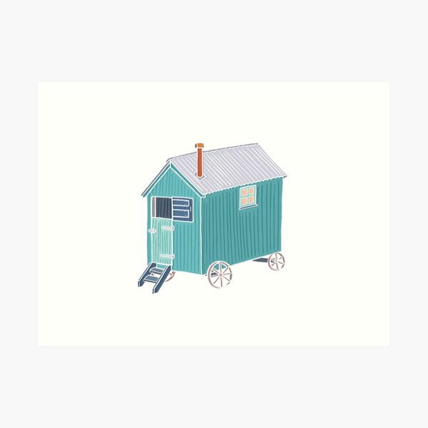 Little Shepherd Hut Drawing Art Print