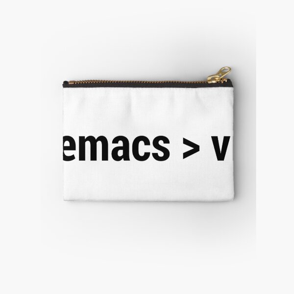 Item preview, emacs greater than vi - Code Editor Flame War - Black Text Design designed and sold by geeksta.