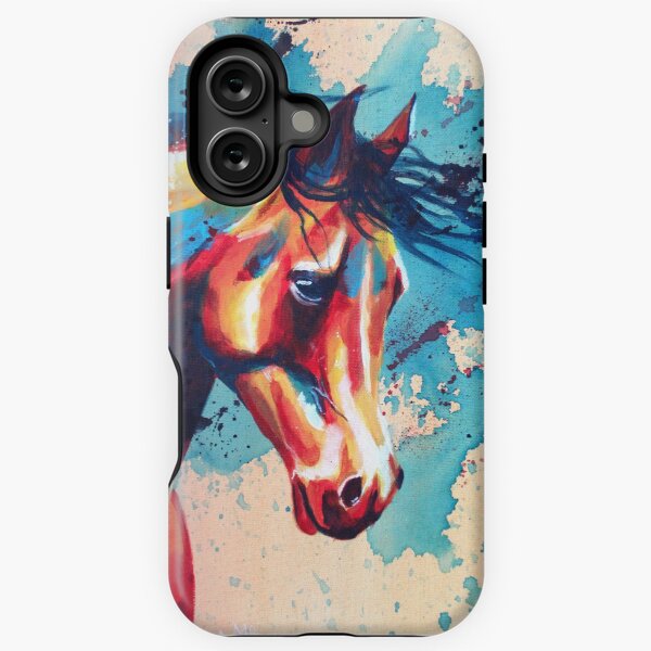 Aperçu de l'œuvre Portrait de cheval - peinture sur toile acrylique originale créée et vendue par Flo Art Studio.
